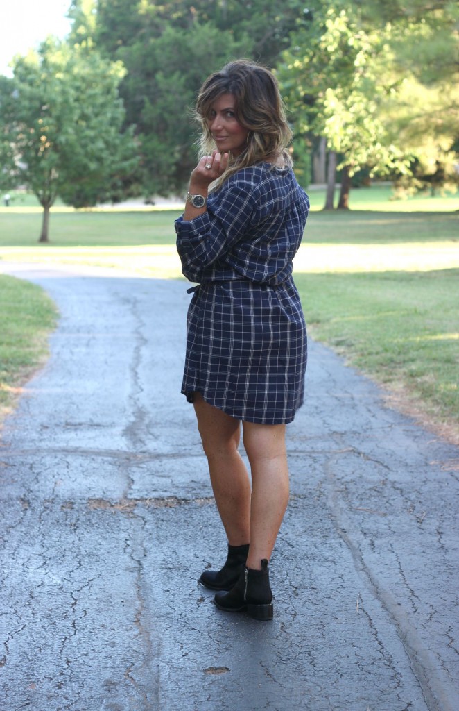 Joie Navy Shirt Dress with Booties Elizabeth and James pony hair 7