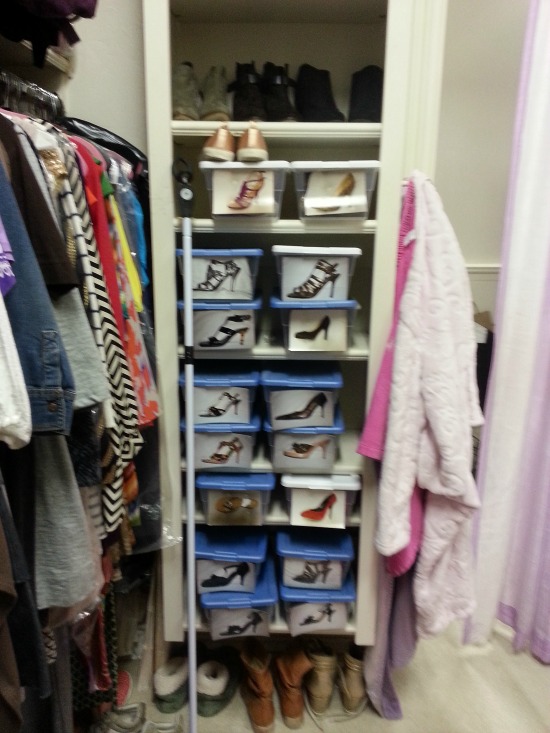 Shoes in closet