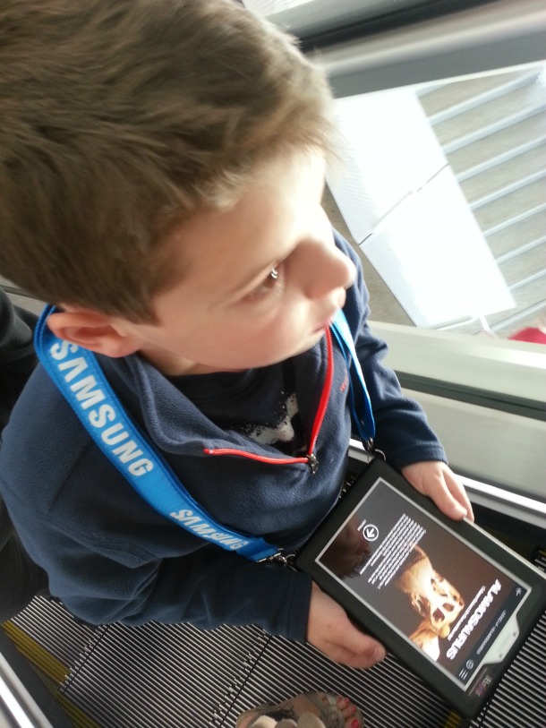 Kosta with Samsung Tablet at Perot Museum