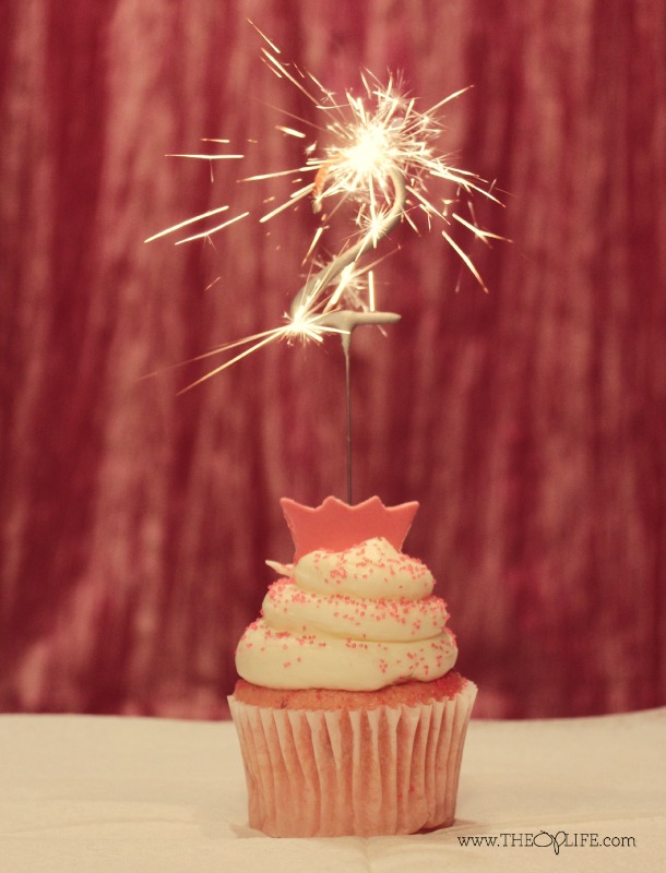 Cupcake 2 Year Birthday Sparkler Pink Gold - The OP Life
