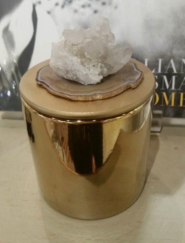 Gold Geode Quartz Candle Luxe Object The OP Life