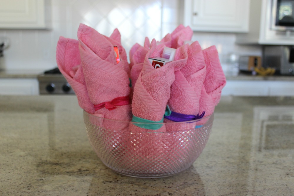 Washcloth Bouquet Party Favors  5 The OP Life