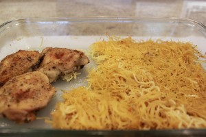 Baked Chicken and Angel Hair