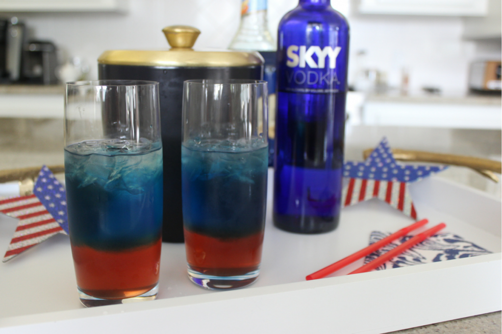 Firecracker Cooler 5 Red white and blue cocktail