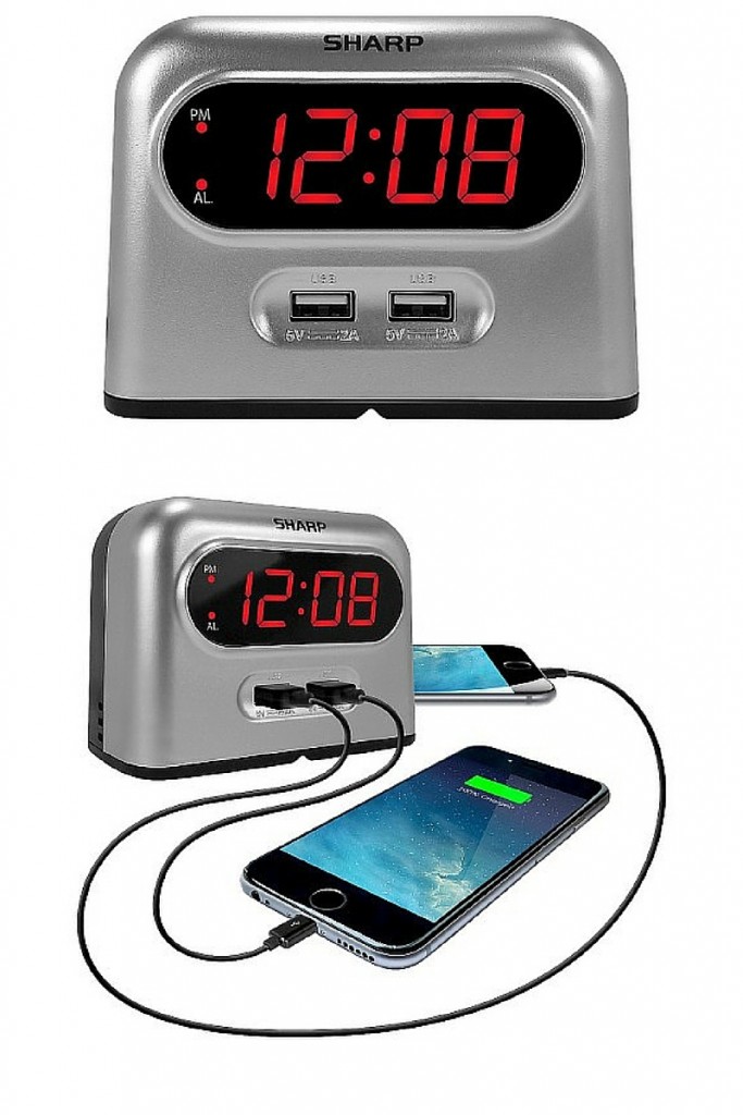 Alarm clock with USB port - The OP Life
